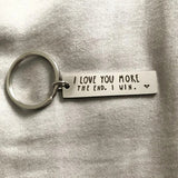 Lieve & Grappige Sleutelhanger "I love you more"