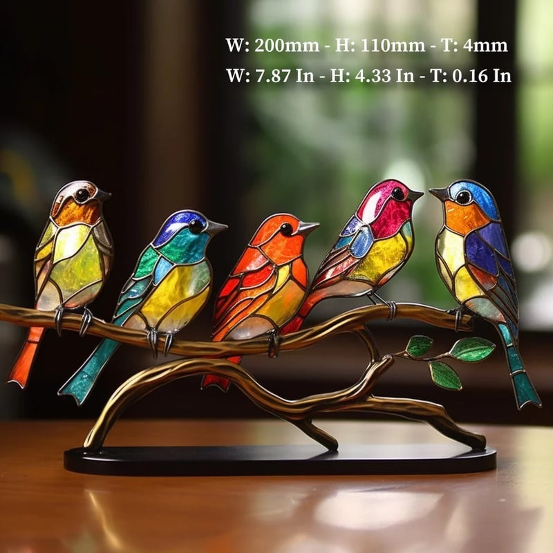 Schitterende Acryl Vogelornamenten