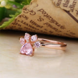 Schattige Katten Pootjes Ring - Voor de Kattenliefhebbers!