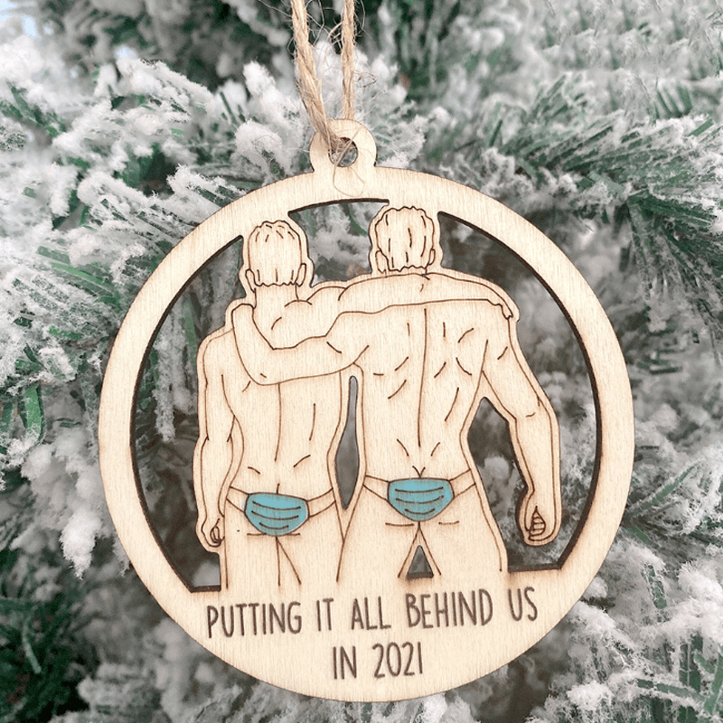 "Laat de 2021 Ellende Achter Je" Kerstboom Ornament