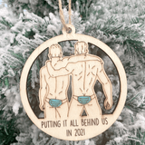 "Laat de 2021 Ellende Achter Je" Kerstboom Ornament