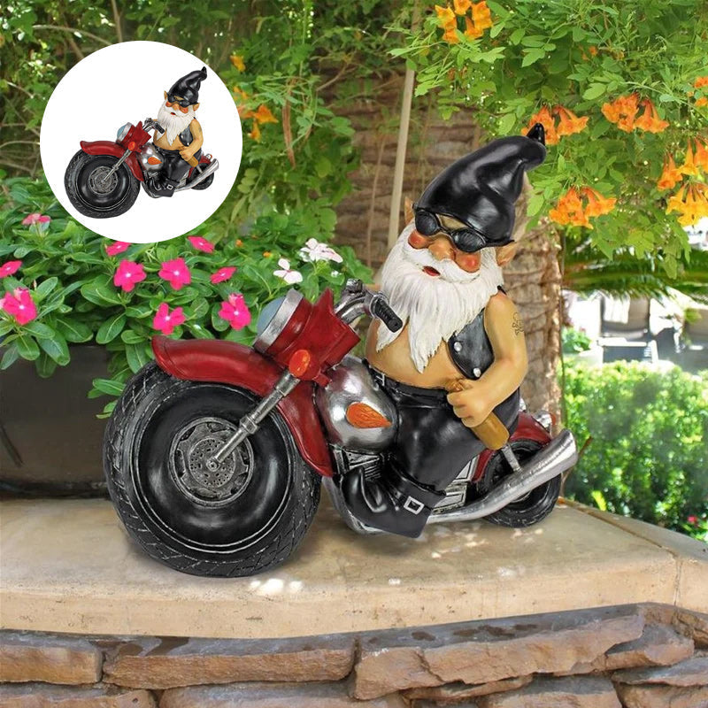 Stoere Biker Tuinkabouter