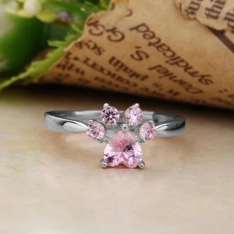 Schattige Katten Pootjes Ring - Voor de Kattenliefhebbers!