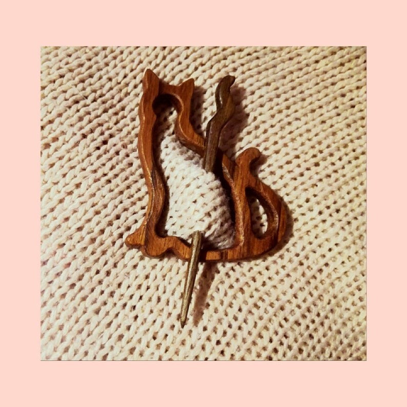 Handgemaakte Houten Broches