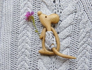 Handgemaakte Houten Broches