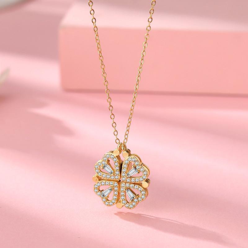 Hart & Klavertje Vier Ketting