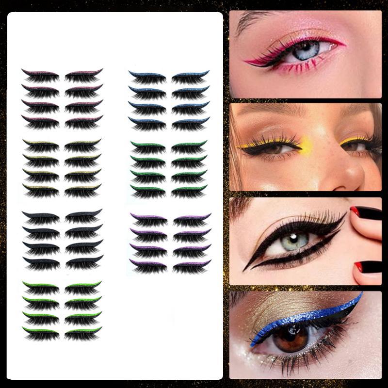 2-in-1 Eyeliner & Wimpers (4 Sets!)