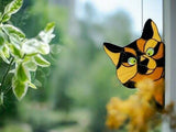 Schattige Doorzichtige Glas in Lood Look Raamsticker