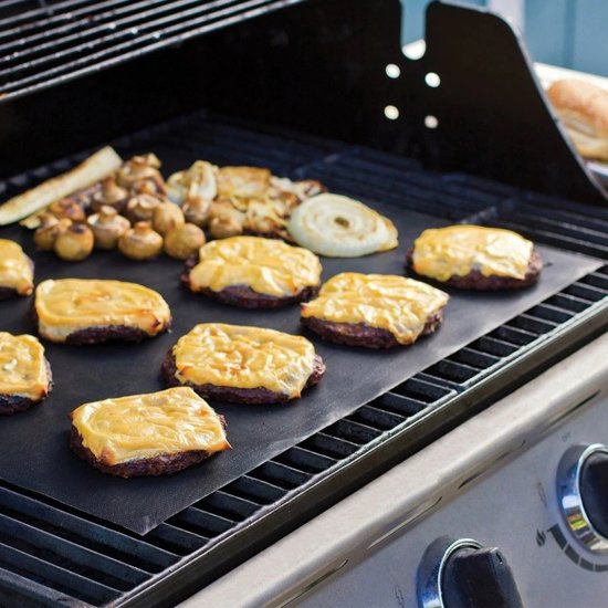 Barbecue Anti-aanbak Mat 'Grillmaatje' (2-delige set)