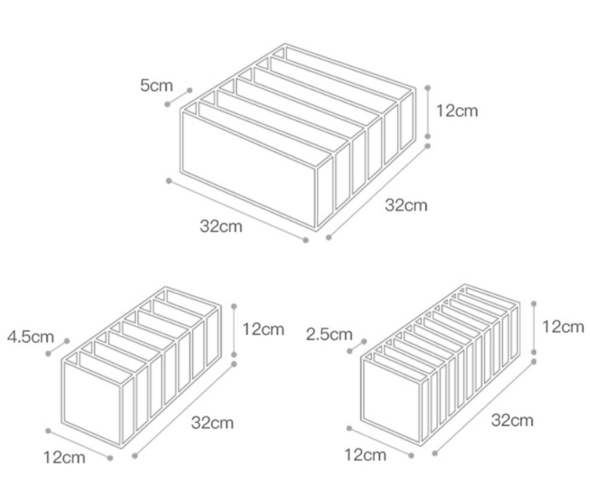 KledingLade Organizers 'Neat & Tidy Deluxe' (Set van 3 stuks!)
