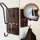 Houten Motorhelm Wandhouder