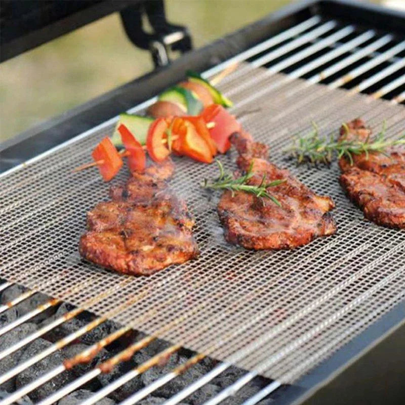 Antiaanbak-BBQ Grillrooster Meshmat