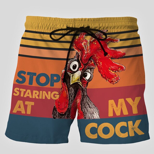 Grappige Zwembroek 'Crazy Rooster™️'