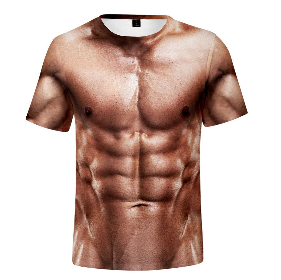 Grappig "Ontbloot Bovenlijf" Shirt