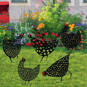 Tuin Decoratie; Zwarte Kippen