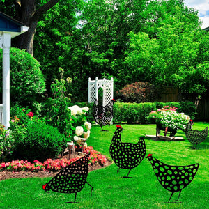 Tuin Decoratie; Zwarte Kippen