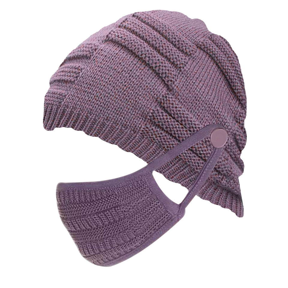 Beanie met Bijpassend Mondkapje