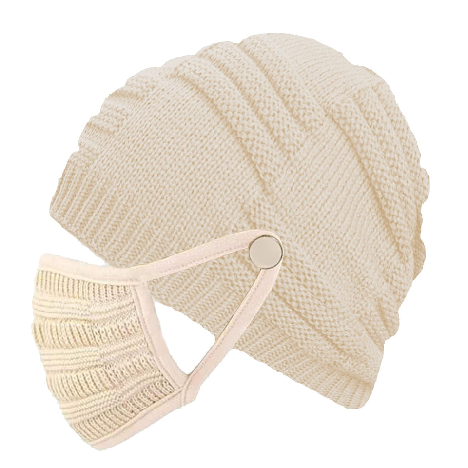 Beanie met Bijpassend Mondkapje