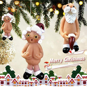 Hilarische Kerst-Decoraties - Kerstman en Kerstvrouw