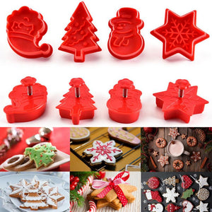 Kerstthema Koekjes Stempels (Set van 4 Stuks!)