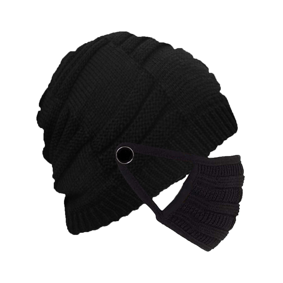 Beanie met Bijpassend Mondkapje