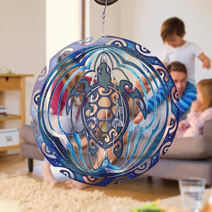 Metalen Schildpad Wind Spinner - Duurzame Decoratie