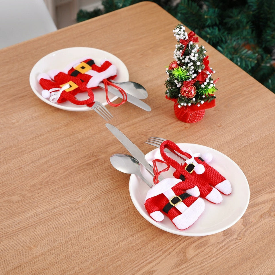 Kerst Bestekhouders - Extra Feestsfeer! (Set van 6 Stuks!)
