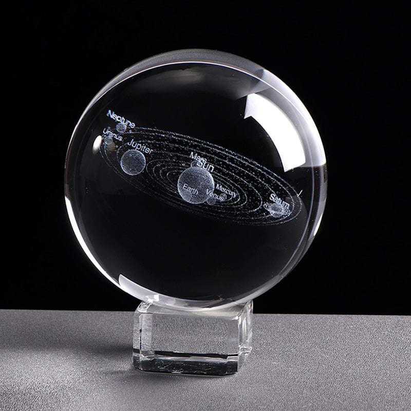 3D Melkwegstelsel Kristallen Bol 'Science Display'