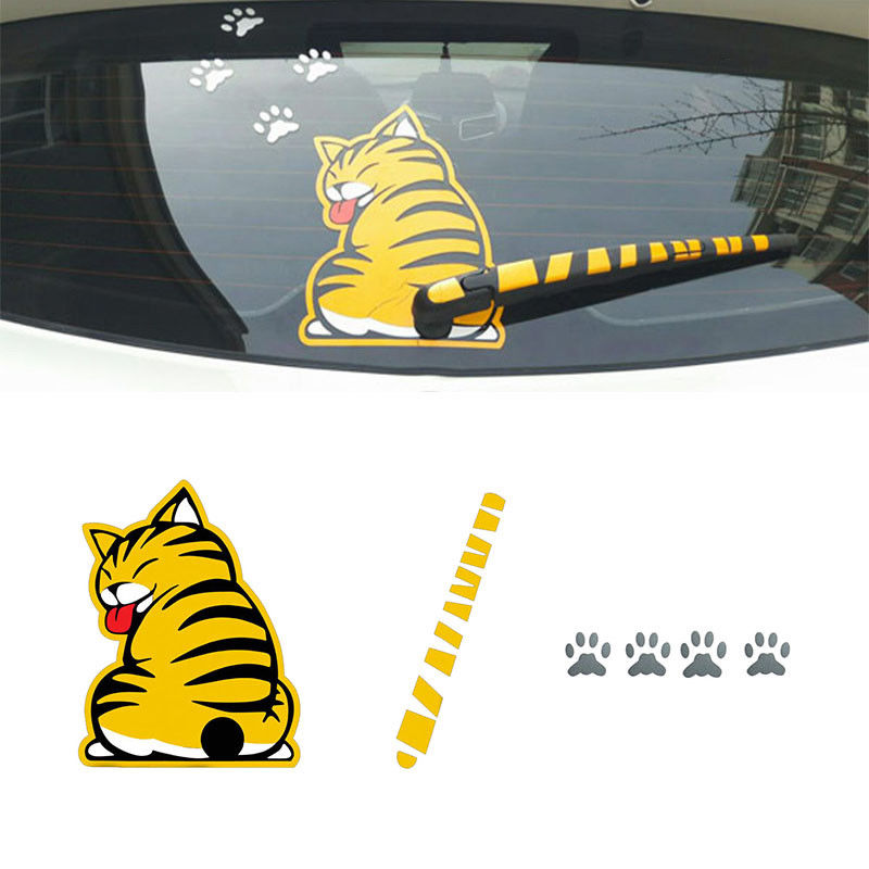 Schattige Achterruit Kat - Voor een origineel en grappig effect!