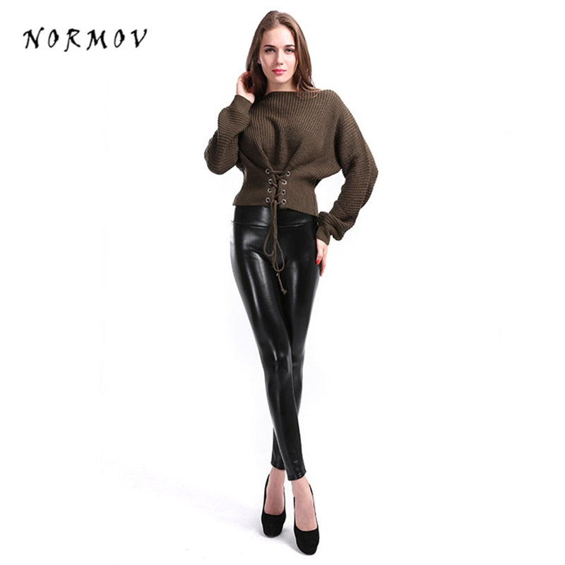 Winter legging kunstleer (hoge taille)