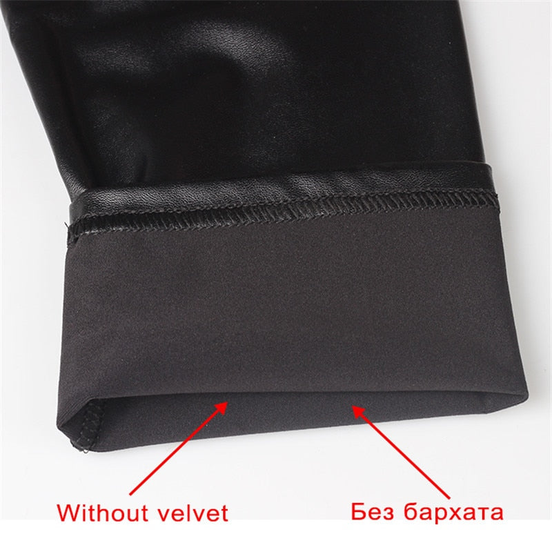 Winter legging kunstleer (hoge taille)