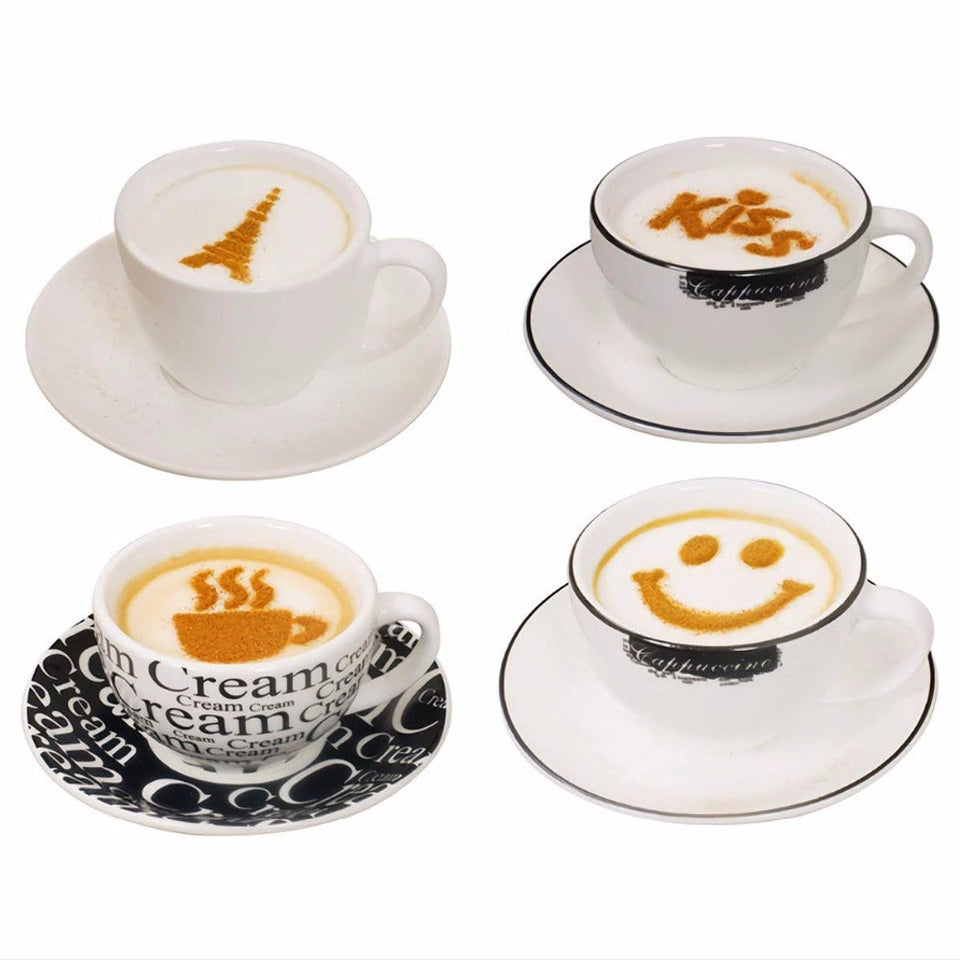 Koffie Kunst Set "Super Barista"