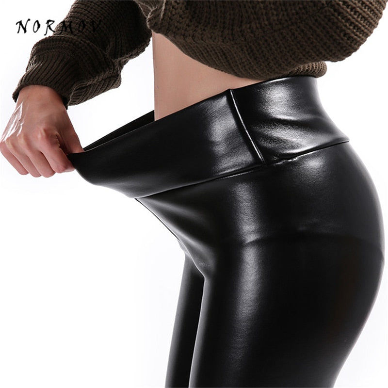 Winter legging kunstleer (hoge taille)