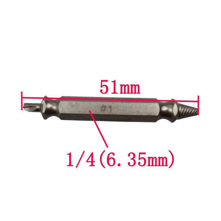 Dolgedraaide Schroeven Verwijder Bit-Set