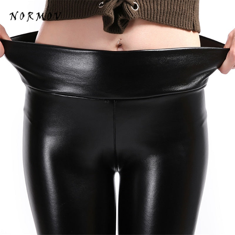 Winter legging kunstleer (hoge taille)