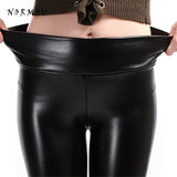 Winter legging kunstleer (hoge taille)