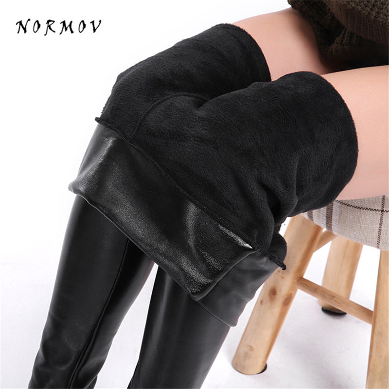 Winter legging kunstleer (hoge taille)