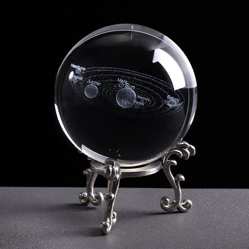 3D Melkwegstelsel Kristallen Bol 'Science Display'