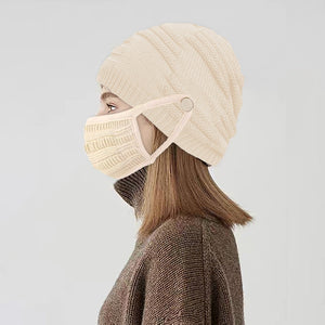 Beanie met Bijpassend Mondkapje