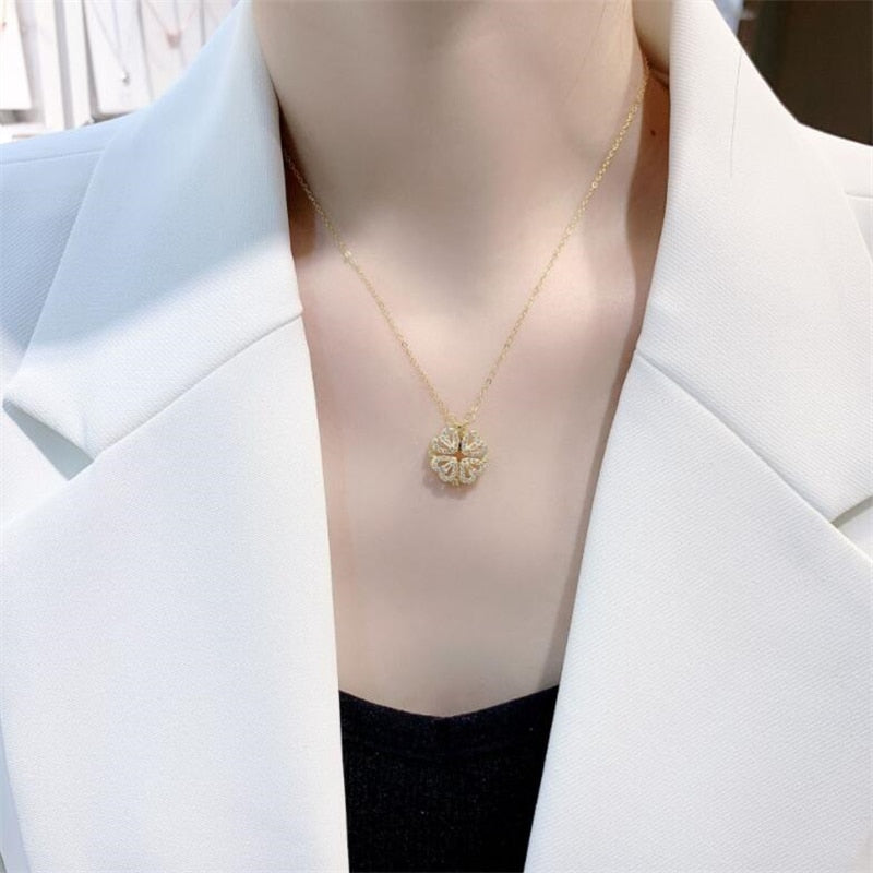 Hart & Klavertje Vier Ketting