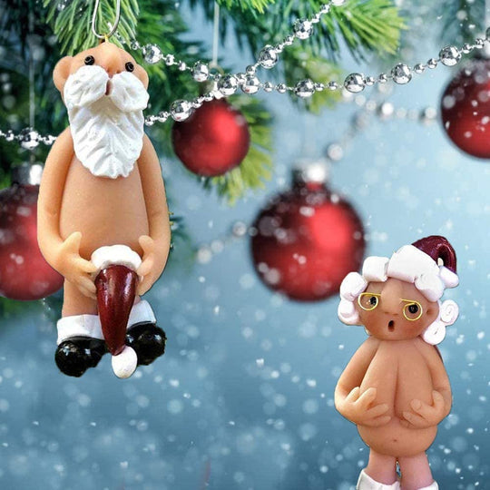 Hilarische Kerst-Decoraties - Kerstman en Kerstvrouw