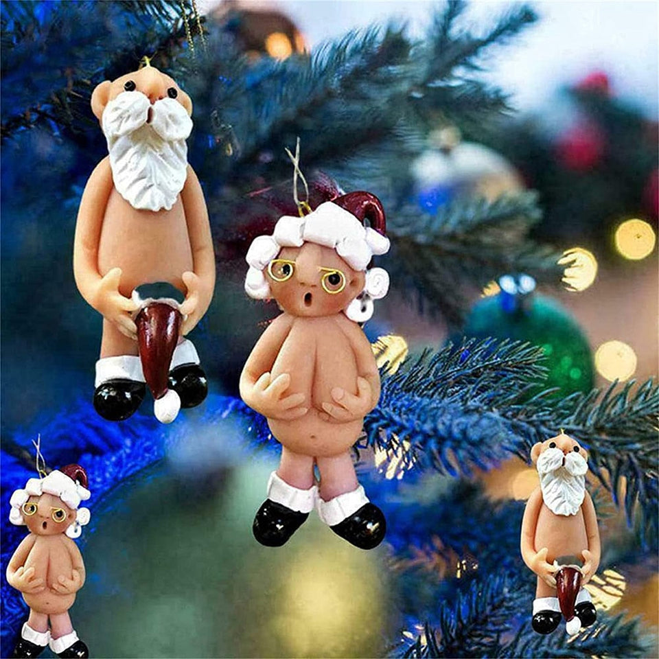 Hilarische Kerst-Decoraties - Kerstman en Kerstvrouw