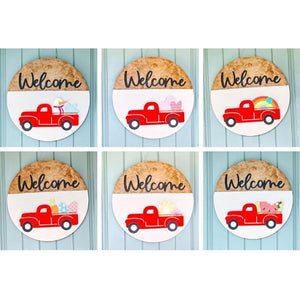 Gezellig Verwisselbaar "Welcome" Bord