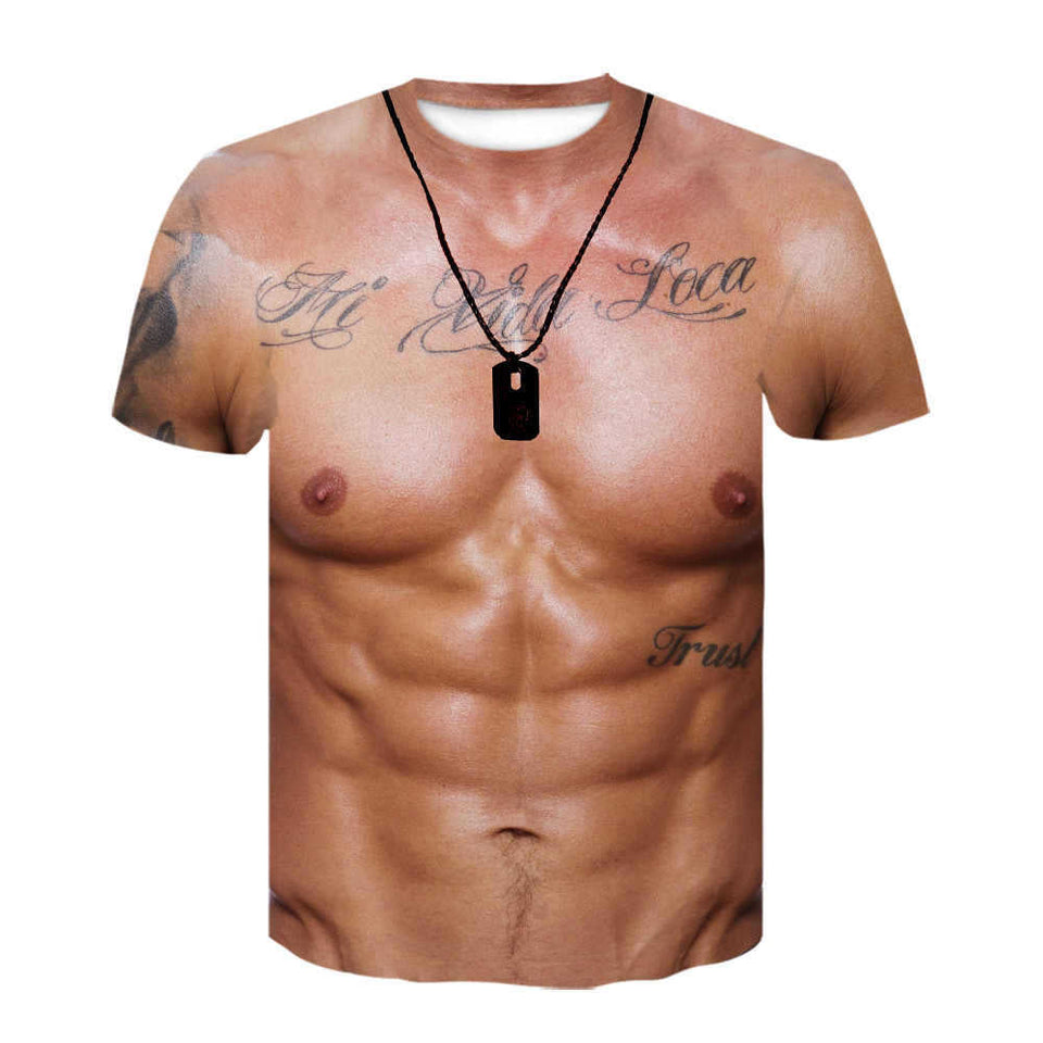 Grappig "Ontbloot Bovenlijf" Shirt