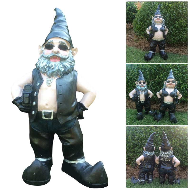 Stoere Biker Tuinkabouters