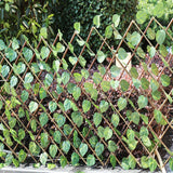 Verstelbaar Tuinscherm van Wilgenhout met Super Realistische Kunstbladeren