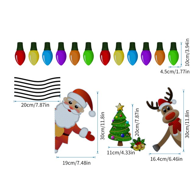 Vrolijke Reflecterende Kerst Stickers