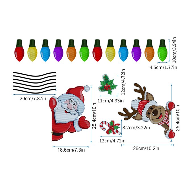 Vrolijke Reflecterende Kerst Stickers
