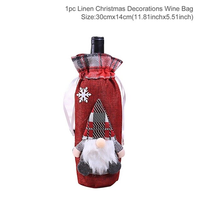 Kerst Wijnfles Houder - 'Beautiful Christmas Decorations'