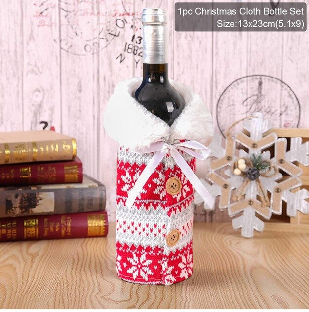 Kerst Wijnfles Houder - 'Beautiful Christmas Decorations'